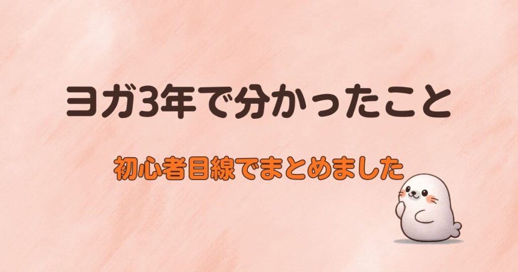 ヨガ初心者だった私が3年続けて分かったことまとめ