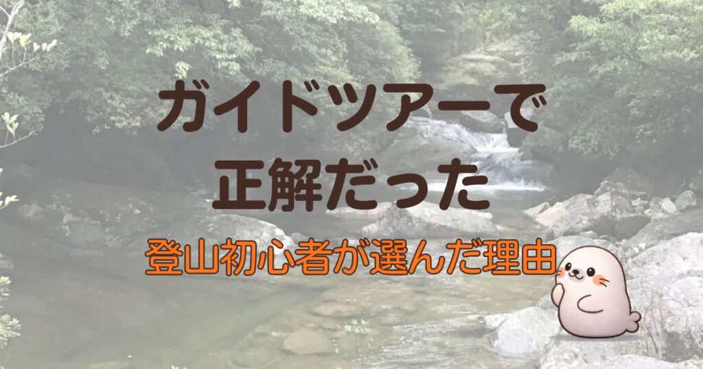ガイドツアーで正解だった、登山初心者が選んだ理由